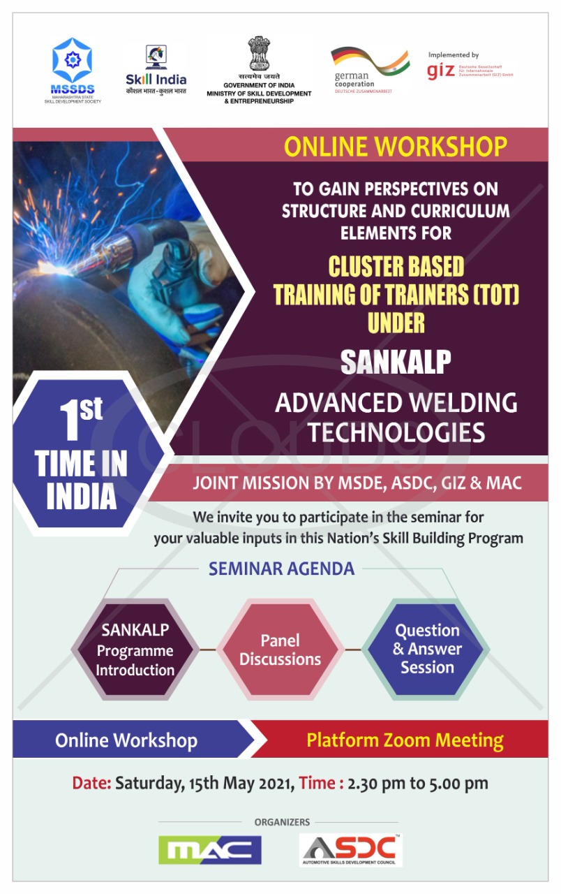 Online Workshop to Gain Perspectives on Structure and Curriculum element for training Cluster Based  Trainees(TOT) Under Sankalp