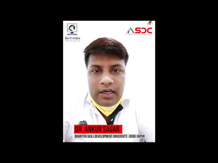 Dr. Ankur Sagar, Assistant Professor, BSDU Jaipur, on Training of Master Trainer: Service Domain