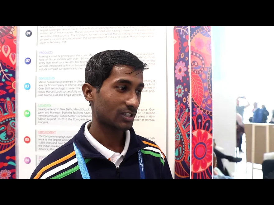 Suraj, winner of Medallion of Excellence at the World Skills Kazan 2019