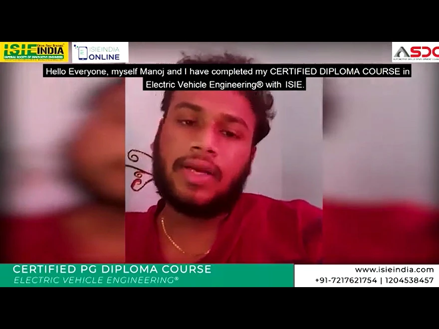 Manoj S, student at ISIE shares his experience