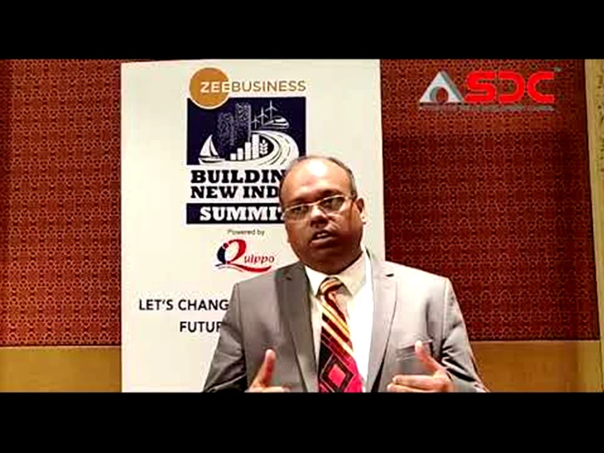 Mr. Arindam Lahiri, CEO, ASDC at Zee Business Building New India Summit