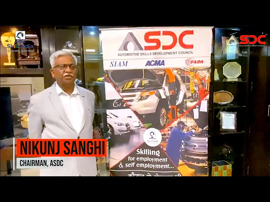 Mr. Nikunj Sanghi, Chairman- ASDC, at Aadharshila Camp, Alwar