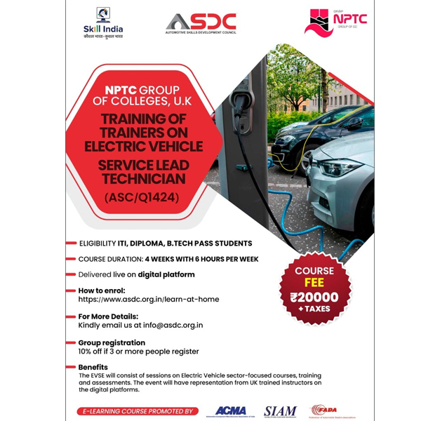 We are proud to be associated with Grwp Colegau NPTC Group of Colleges for the Training of Trainers on Electric Vehicle Service Lead Technician course. The aim of the e-learning course is to 