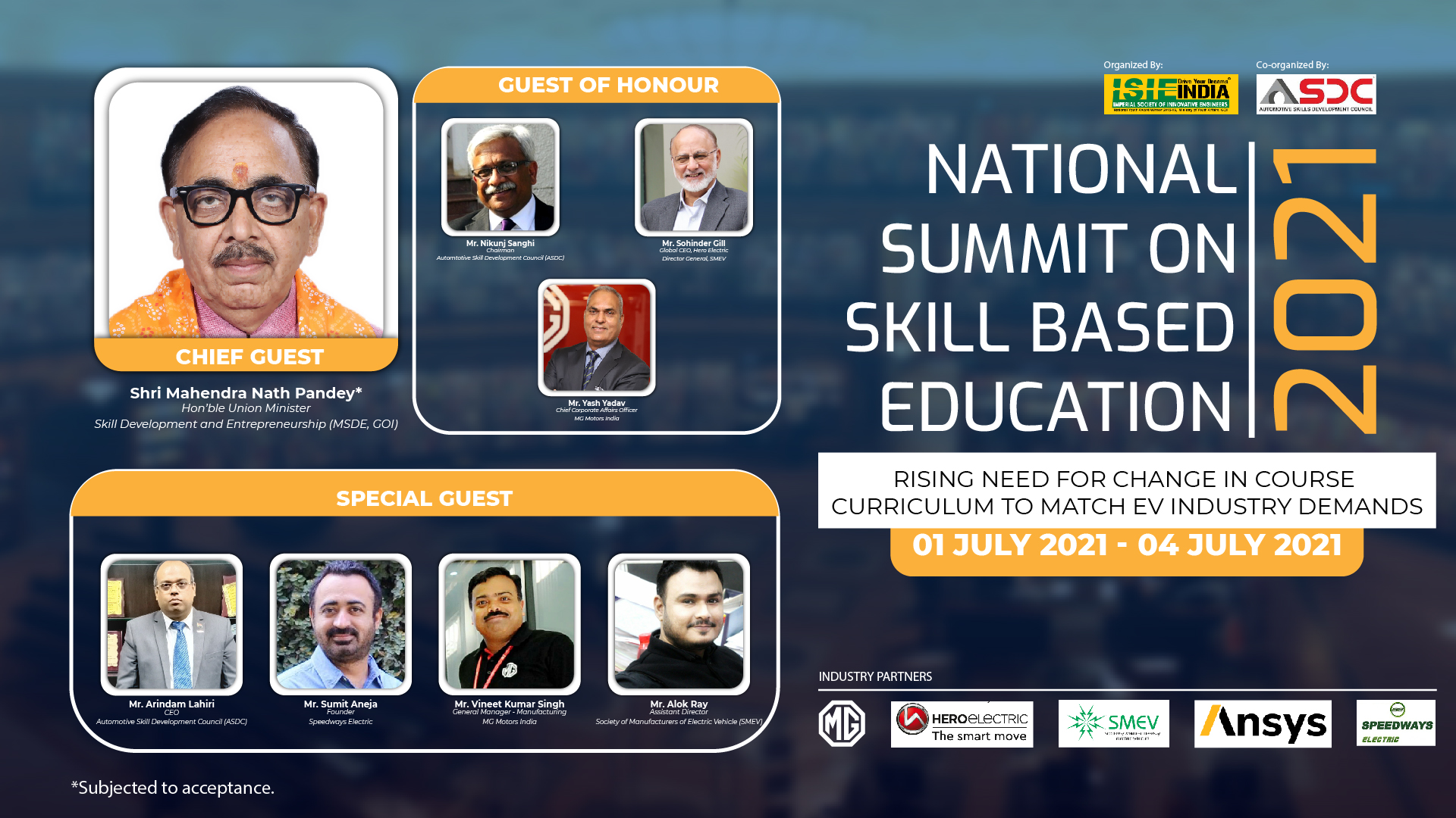 Join the Nation's Premier gathering of Academicians, Education Practioners, Industry Experts and Leaders for exchanging result-based solution..........