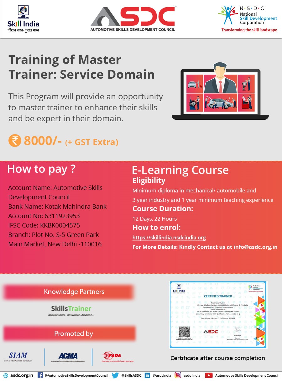 Training of Master Trainer : Service Domain