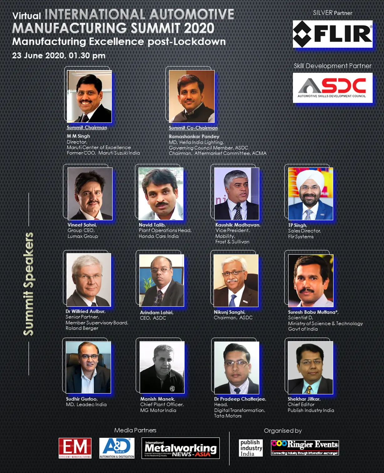 Virtual INTERNATIONAL AUTOMOTIVE MANUFACTURING SUMMIT 2020 Manufacturing Excellence post-Lockdown