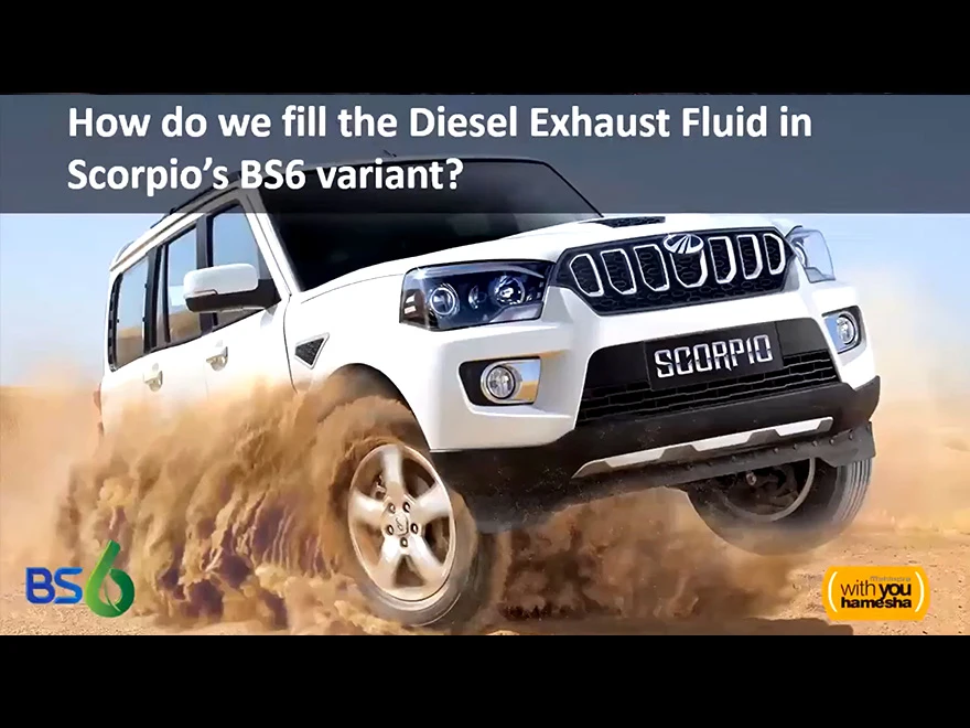 Diesel Exhaust Fluid (DEF) Filling in Scorpio BS6 variant