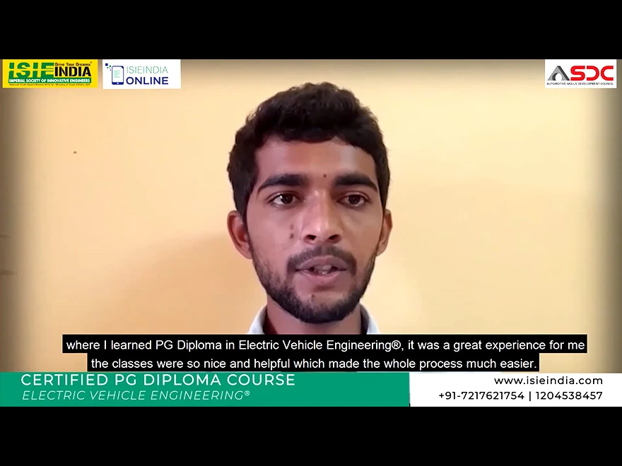 Manjunath GS, student at ISIE shares his experience