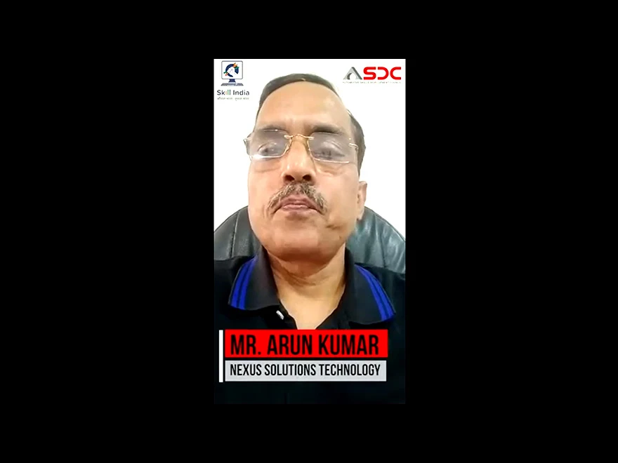 Arun Kumar- Nexus Solution Technologies Pvt. Ltd sharing his learnings from ASDC’s SED Program