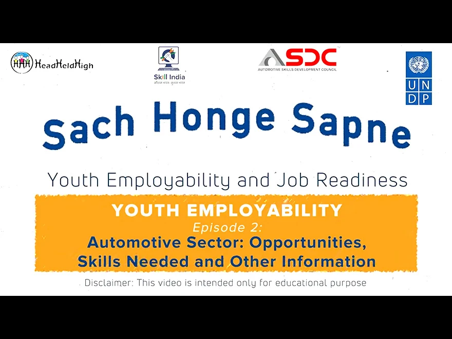 Mr. Arindam Lahiri, CEO, ASDC in a web series, Sach Honge Sapne by UNDP India & Head Held High